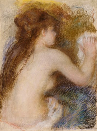 Takakuva alaston naisesta, n. 1879 tekijältä Pierre-Auguste Renoir