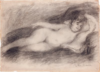 Makaava alaston, n. 1903-7 tekijältä Pierre Auguste Renoir
