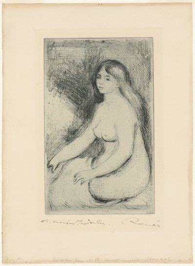 Istuva uimari tekijältä Pierre Auguste Renoir