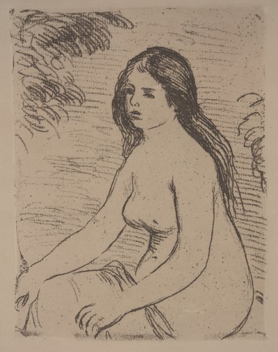 Istuva nainen alaston tekijältä Pierre Auguste Renoir