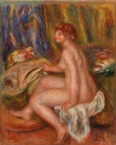 Istuva alaston nainen, profiilinäkymä tekijältä Pierre Auguste Renoir