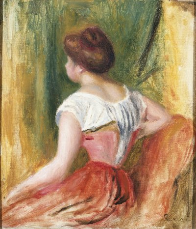 Istuva nuori nainen tekijältä Pierre Auguste Renoir