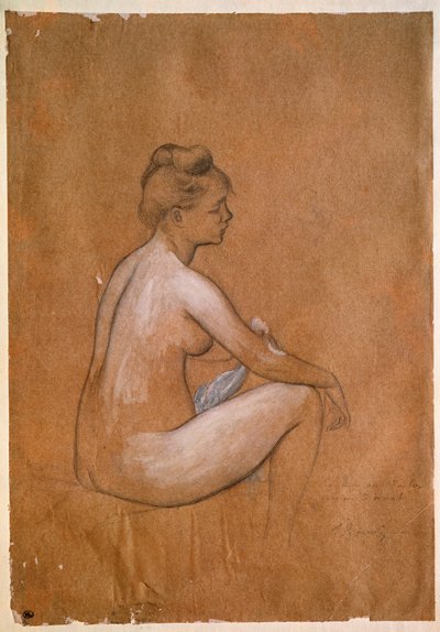 Istuva uimari. Pierre Auguste Renoirin maalaus (Pierre-Auguste tekijältä Pierre Auguste Renoir
