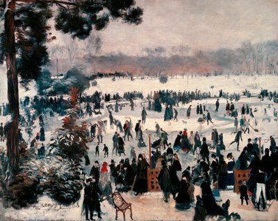 “Luistelijat Bois de Boulognessa Pariisissa” tekijältä Pierre Auguste Renoir