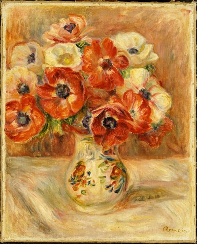 Asetelma anemoneilla tekijältä Pierre Auguste Renoir
