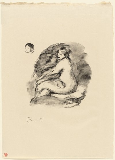 Tutkimus istuvasta naisesta alaston, variantti tekijältä Pierre Auguste Renoir
