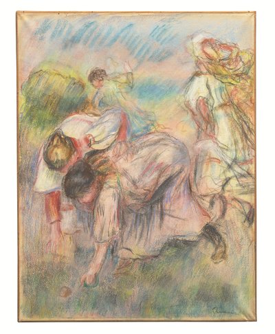 Pallopeli, noin 1892-1900 (pastelli paperille). tekijältä Pierre Auguste Renoir