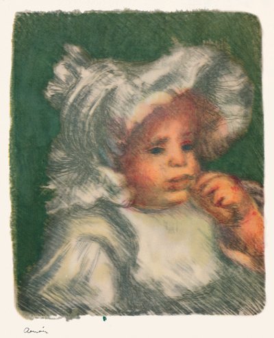 Lapsi keksin kanssa, n. 1898-1899, 1946 tekijältä Pierre Auguste Renoir