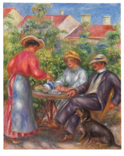 Kuppi teetä tai puutarha, n. 1906-07 tekijältä Pierre Auguste Renoir
