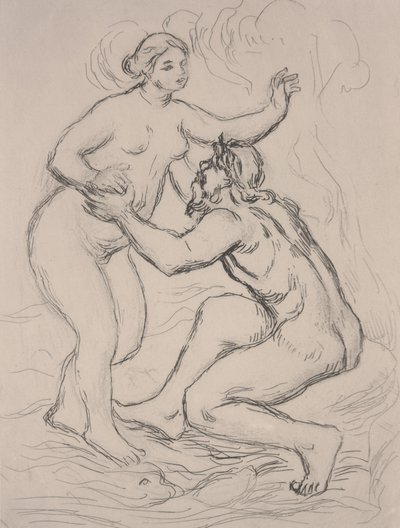 Scamander-joki, n. 1900 (etsaus) tekijältä Pierre-Auguste Renoir