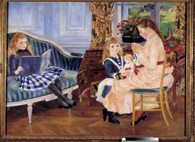 Lasten iltapäivä Wargemontissa. Pierre Auguste Renoirin (1841-1919) maalaus öljy kankaalle tekijältä Pierre-Auguste Renoir