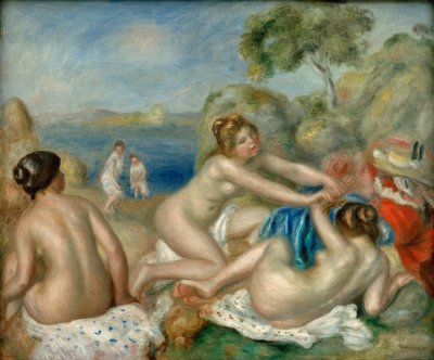 Trois baigneuses au crabe tekijältä Pierre Auguste Renoir