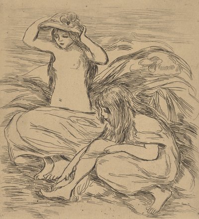 Two Bathers The Two Bathers, 1895. tekijältä Pierre Auguste Renoir