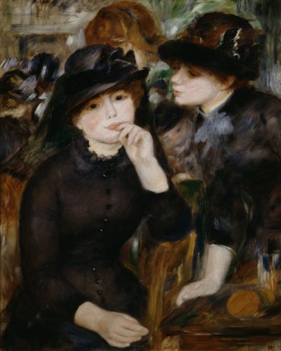 Kaksi tyttöä mustassa, 1880-1882. tekijältä Pierre Auguste Renoir