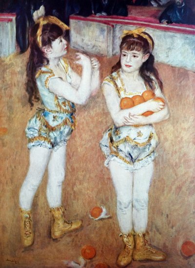 Kaksi pientä sirkustyttöä tekijältä Pierre Auguste Renoir