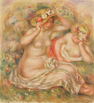 Kaksi alastonhattua yllään tekijältä Pierre Auguste Renoir