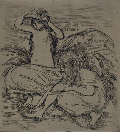 Kaksi naista uimassa tekijältä Pierre-Auguste Renoir