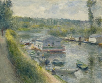 Pesutalovene Bas-Meudonissa, n. 1874 tekijältä Pierre Auguste Renoir
