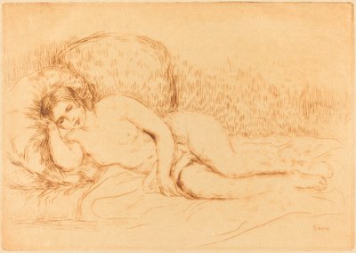 Woman Reclining Femme-sohva, 1906. tekijältä Pierre Auguste Renoir