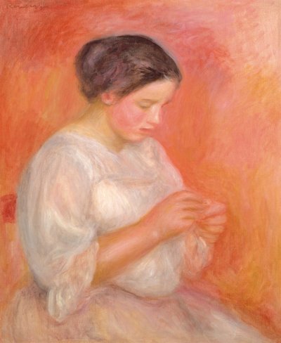 Naisen ompelu tekijältä Pierre Auguste Renoir