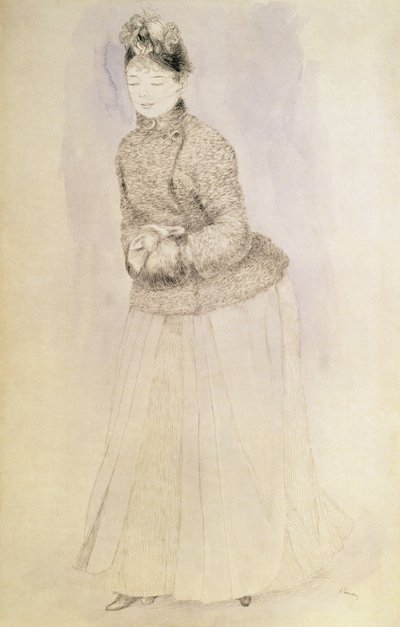 Nainen muffin kanssa tekijältä Pierre Auguste Renoir