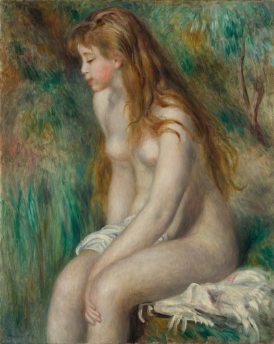 Nuori tyttö kylpee, 1892. tekijältä Pierre-Auguste Renoir
