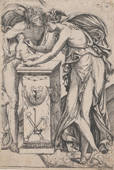Apollo ja kuvanveiston henki, 1607-61. tekijältä Pierre Biard