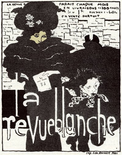 Taide. Revue Blanche. Juliste Pierre Bonnard, Ranska tekijältä Pierre Bonnard
