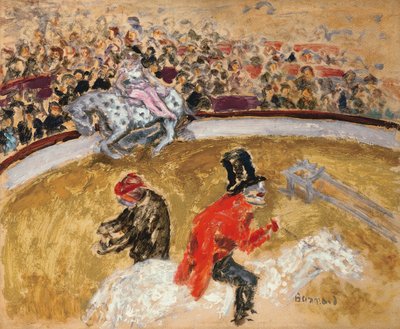 Sirkuksessa, noin 1897 (öljy kartongille). tekijältä Pierre Bonnard