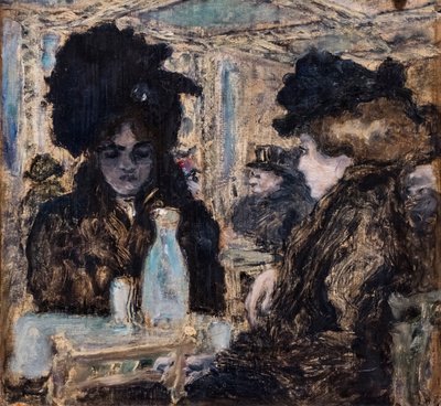 Kahvilassa, n. 1894 (öljy kankaalle) tekijältä Pierre Bonnard