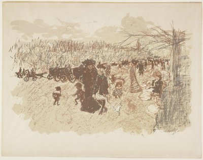 Avenue Bois de Boulognessa, n. 1898 (julkaistu 1899) tekijältä Pierre Bonnard