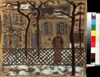 Victory deDerriere la cloture (Aidan takana). Peinture de Pierre Bonnard (1867-1947) Valo pimeyden yllä tekijältä Pierre Bonnard