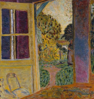 Puutarhaan avautuva ovi, n. 1924 (öljy kankaalle) tekijältä Pierre Bonnard