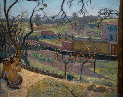 Aikainen kevät. Little Fauns, 1909 (Öljy kankaalle) tekijältä Pierre Bonnard