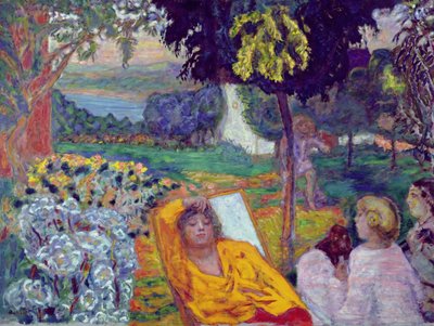 Ilta (tai siesta tai eteläisessä puutarhassa) 1914 tekijältä Pierre Bonnard