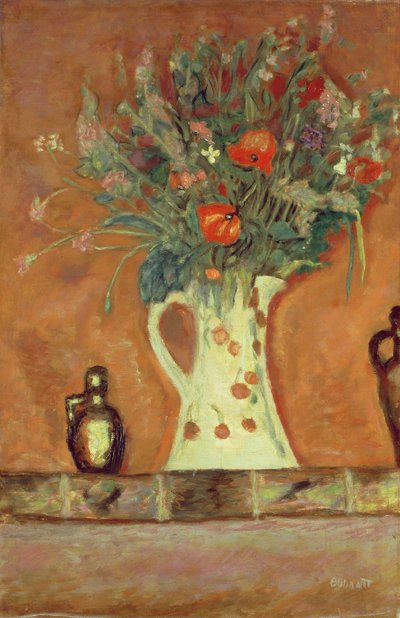 Kukkia kamiinanreunassa tekijältä Pierre Bonnard