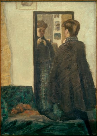 Nainen peilin edessä tekijältä Pierre Bonnard