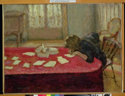 Tyttö Kirjoittaa tekijältä Pierre Bonnard