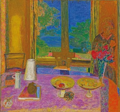 Suuri ruokailuhuone puutarhaan päin (Grande salle à manger sur le jardin). 1934-35 tekijältä Pierre Bonnard