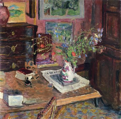 Sisustus kukilla, n.1910 tekijältä Pierre Bonnard