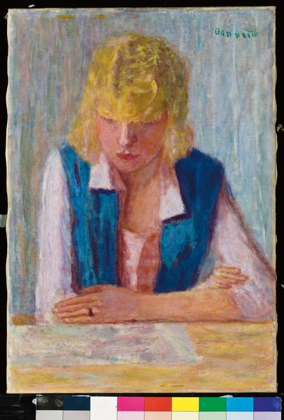 Blondi sinisessä liivissä tekijältä Pierre Bonnard