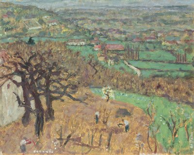 Maisema Dauphinessa, noin 1899 tekijältä Pierre Bonnard