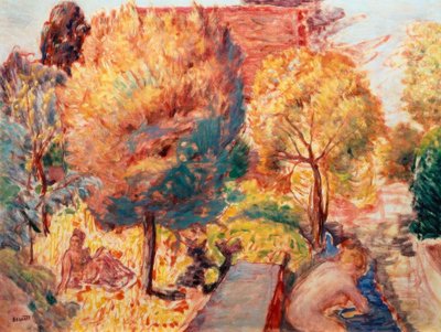 Maisema uimareiden kanssa tekijältä Pierre Bonnard