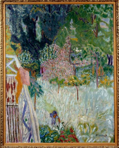 Kukkaomena tai parveke Vernonet Pierre Bonnardin maalaus (1867-1947) 1920 Koko 1x0,8 m Brestin taidemuseo tekijältä Pierre Bonnard