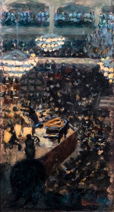 Le concert tai Le concert Lamoureux, n. 1895 (öljy puulle) tekijältä Pierre Bonnard