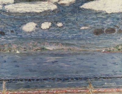 Välimeri, n. 1941-44 (guassi ja kynä paperilla) tekijältä Pierre Bonnard