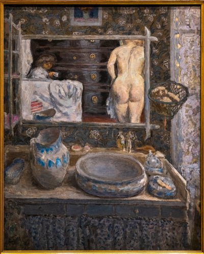 Peili pesutelineen yläpuolella tekijältä Pierre Bonnard