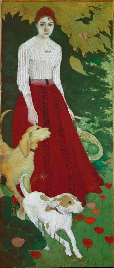 Neiti Andree Bonnard ja hänen koiransa (öljy kankaalle tekijältä Pierre Bonnard