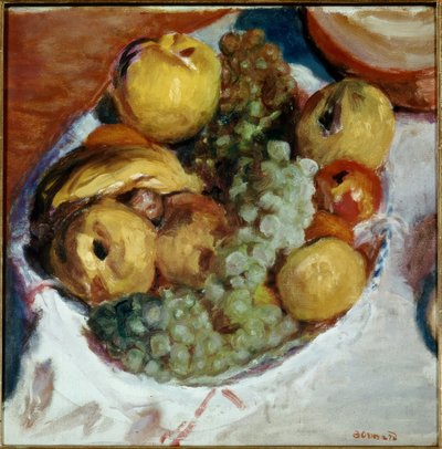 Asetelma, kolme rypäleterttua tekijältä Pierre Bonnard