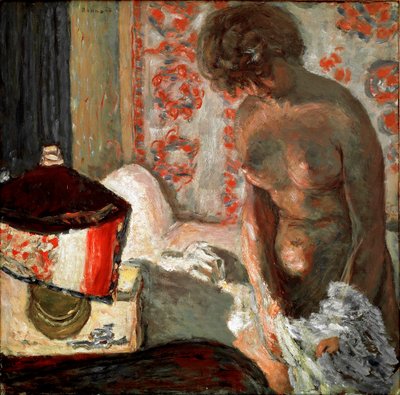 Alaston lampun ääressä Pierre Bonnardin maalaus (1867-1947) 1910-1911 Koko 75,5x75 cm Bern, Kokoelma Hans R. Hahnloser tekijältä Pierre Bonnard